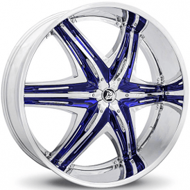 30" Diablo Wheels Elite G2 Chrome with Custom Finish Inserts Rims