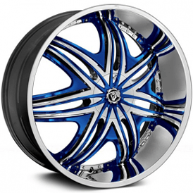 26" Diablo Wheels Morpheus Chrome with Custom Finish Inserts Rims