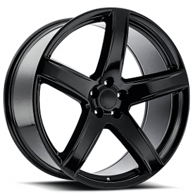 20" Staggered Dodge Hellcat HC2 Wheels FR 77 Gloss Black OEM Replica Rims