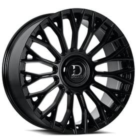 22" Dolce Luxury Wheels Roma Gloss Black Floating Cap Rims