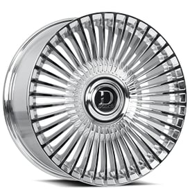 22" Dolce Luxury Wheels Trento Chrome Floating Cap Rims