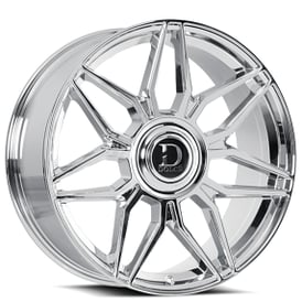 22" Dolce Luxury Wheels Verona Chrome Floating Cap Rims