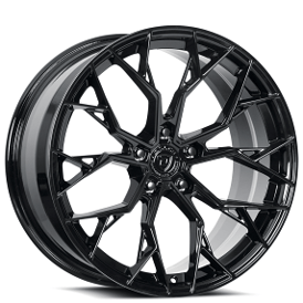 20" Staggered Dolce Performance Wheels Aria Gloss Black Rims