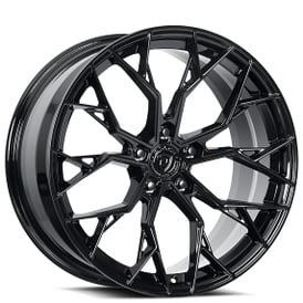 19" Staggered Dolce Performance Wheels Aria Gloss Black Rims