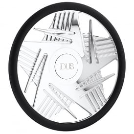DUB Custom Steering Wheel Fluted Polished