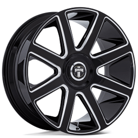 24" Dub Wheels Pull DC273 Gloss Black Milled Rims