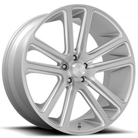 22" Dub Wheels Flex S257 Silver Brushed Rims