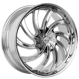 22" Eclipse Wheels 104 Chrome Rims