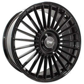22" Elegance Wheels Storm Gloss Black with Floating Cap Rims