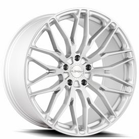 22" Staggered Element Wheels EL32 Brushed Silver Rims