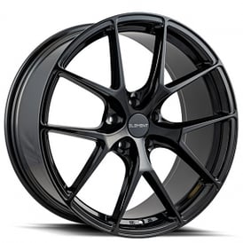 20" Staggered Element Wheels EL44 Black Rims