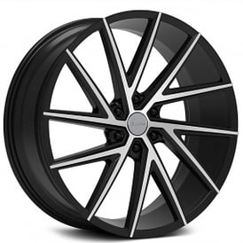 24" Elure Wheels 050 Black with Machined Face Rims