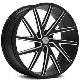 24" Elure Wheels 050 Black with Milled Rims