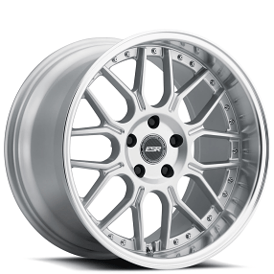 19" Staggered ESR Wheels CS18 Hyper Silver JDM Style Rims