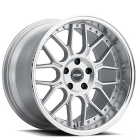 18" Staggered ESR Wheels CS18 Hyper Silver JDM Style Rims