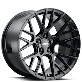 18" Staggered ESR Wheels RF11 Gloss Black JDM Style Rims
