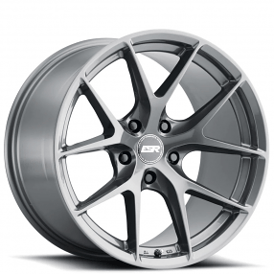 18" Staggered ESR Wheels RF2 Graphite JDM Style Rims