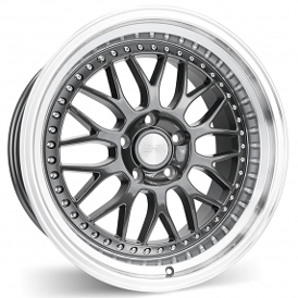 19" Staggered ESR Wheels SR01 Gunmetal JDM Style Rims