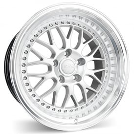 19" Staggered ESR Wheels SR01 Hyper Silver JDM Style Rims