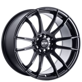 18x9.5" F1R Wheels F107 Gloss Black Rims