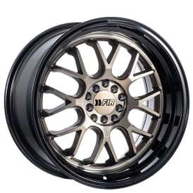 18" F1R Wheels F21 Bronze with Black Lip Rims