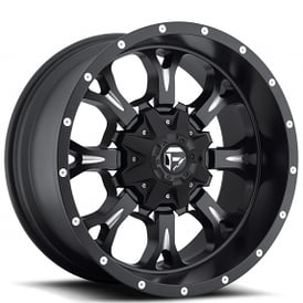 20" Fuel Wheels D517 Krank Matte Black Milled Off-Road Rims 