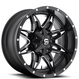 17" Fuel Wheels D567 Lethal Black Milled Off-Road Rims 