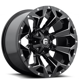 18" Fuel Wheels D576 Assault Gloss Black Milled Off-Road Rims 