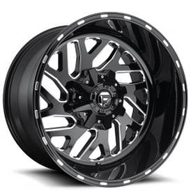 22" Fuel Wheels D581 Triton Black Milled Off-Road Rims 