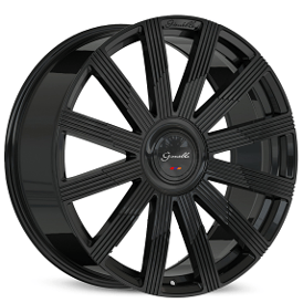 26" Gianelle Wheels Beirut Gloss Black Flow Formed Floating Cap Rims