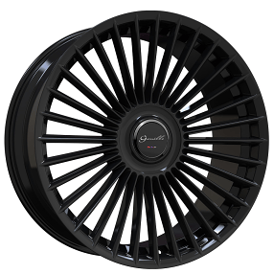 22" Gianelle Wheels Cabo Gloss Black Floating Cap Rims