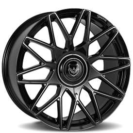22" Diablo-Gianna Wheels Prestigio Gloss Black Rims