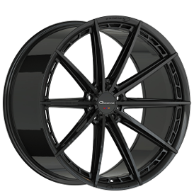 22" Giovanna Wheels Alesanna Gloss Black Flow Formed Rims