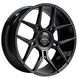 24" Giovanna Wheels Haleb with Big Cap Gloss Black Rims