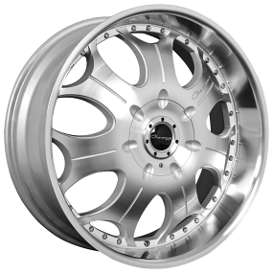 24x9.5" Giovanna Sette Silver Machined Wheels (Blank)