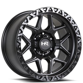 17" Hardrock Wheels H107 Matte Black Off-Road Rims