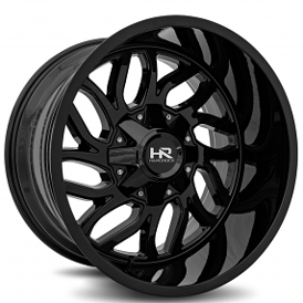 22" Hardrock Wheels H707 Destroyer Gloss Black Off-Road Rims