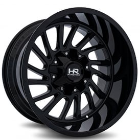 20" Hardrock Wheels H708 Overdrive Gloss Black Off-Road Rims