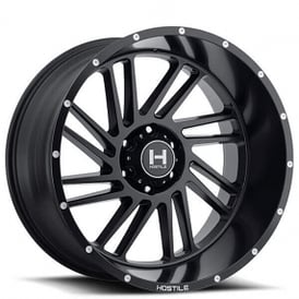 22" Hostile Wheels H110 Stryker Satin Black Off-Road Rims