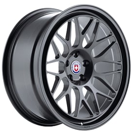 24" Staggered HRE Wheels 300 GT Satin Black Monoblock Forged Rims