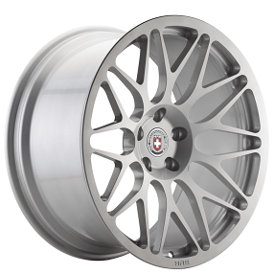 24" Staggered HRE Wheels 300M Gloss Silver Monoblock Forged Rims
