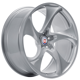 22" Staggered HRE Wheels 522M Gloss Silver Monoblock Forged Rims
