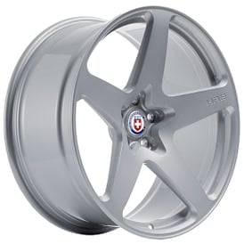 22" Staggered HRE Wheels 527M Gloss Silver Monoblock Forged Rims