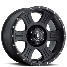 20" ICON Alloys Wheels Shield Satin Black Off-Road Rims