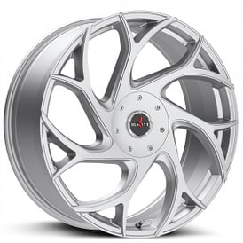 22x8.5" Ignite Wheels Inferno Silver Rims