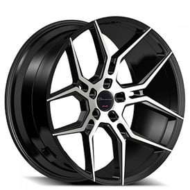 20" Giovanna Wheels Haleb Black Machined Rims