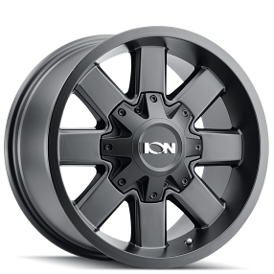 17" Ion Alloy Wheels 141 Satin Black Off-Road Rims
