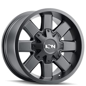 18" Ion Alloy Wheels 141 Satin Black Off-Road Rims