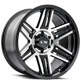 17" Ion Alloy Wheels 147 Gloss Black Machined Off-Road Rims