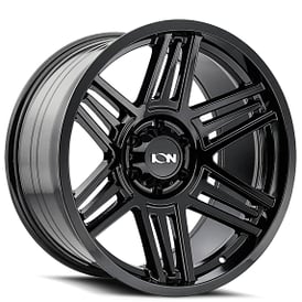 20" Ion Alloy Wheels 147 Gloss Black Off-Road Rims